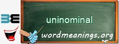 WordMeaning blackboard for uninominal